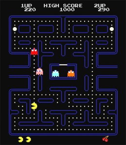 pantalla de juego de Pacman